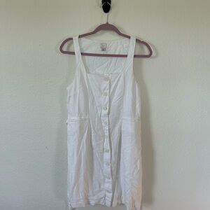 A New Day White Linen Dress